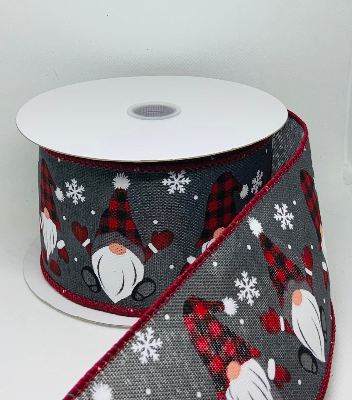 2 1/ Inch Wide Gnome Linen Wired Ribon